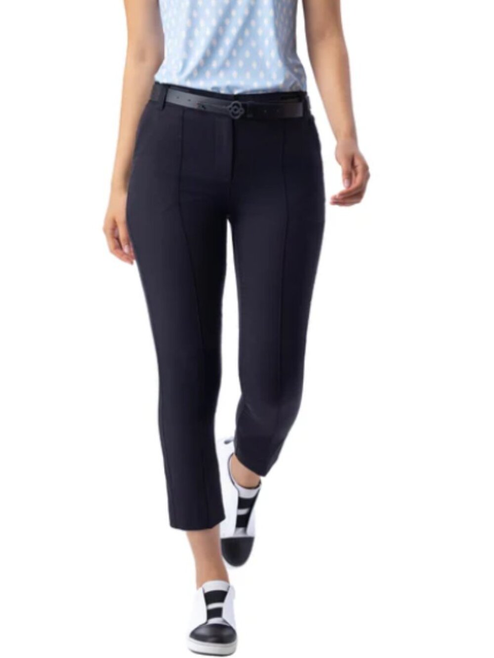 NWT BELYN KEY Everyday Commuter Crop Pant in Black Size L